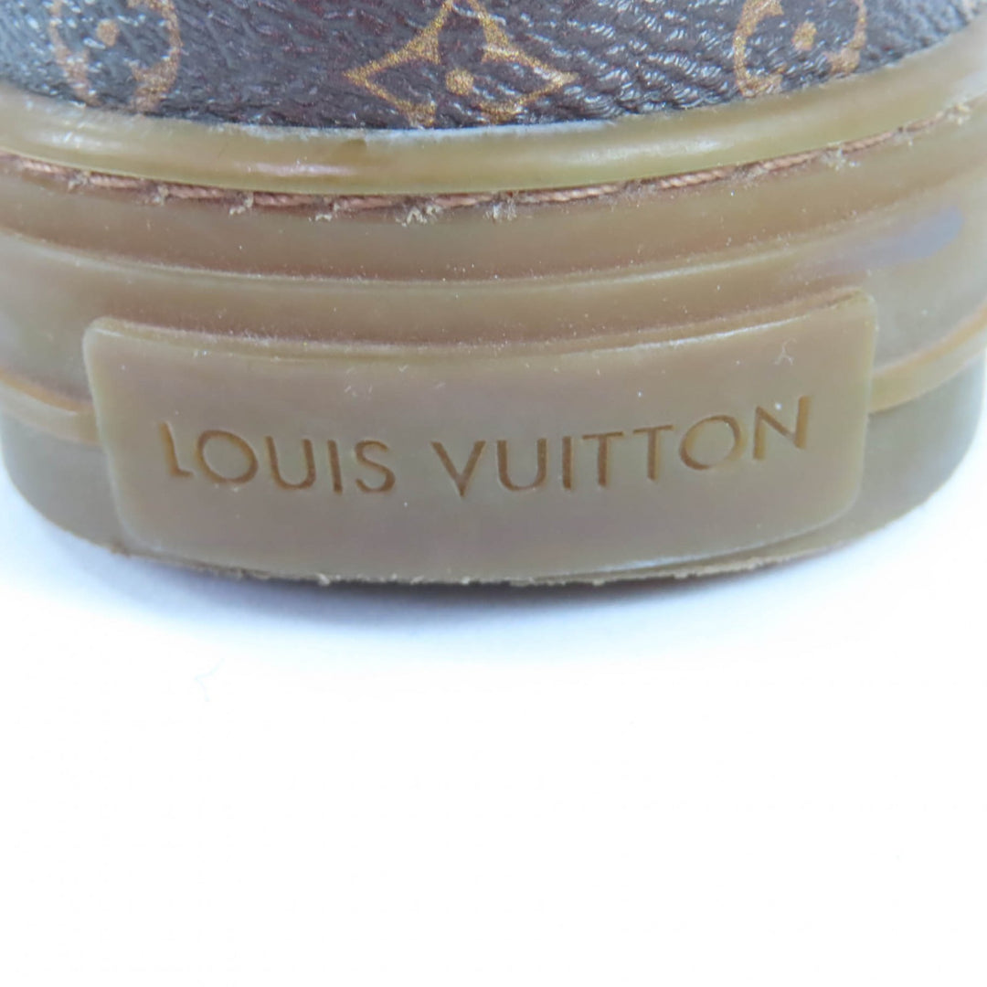 Excellent LOUIS VUITTON Knee-high boots Snowball line Brown Mouton Women 36.5