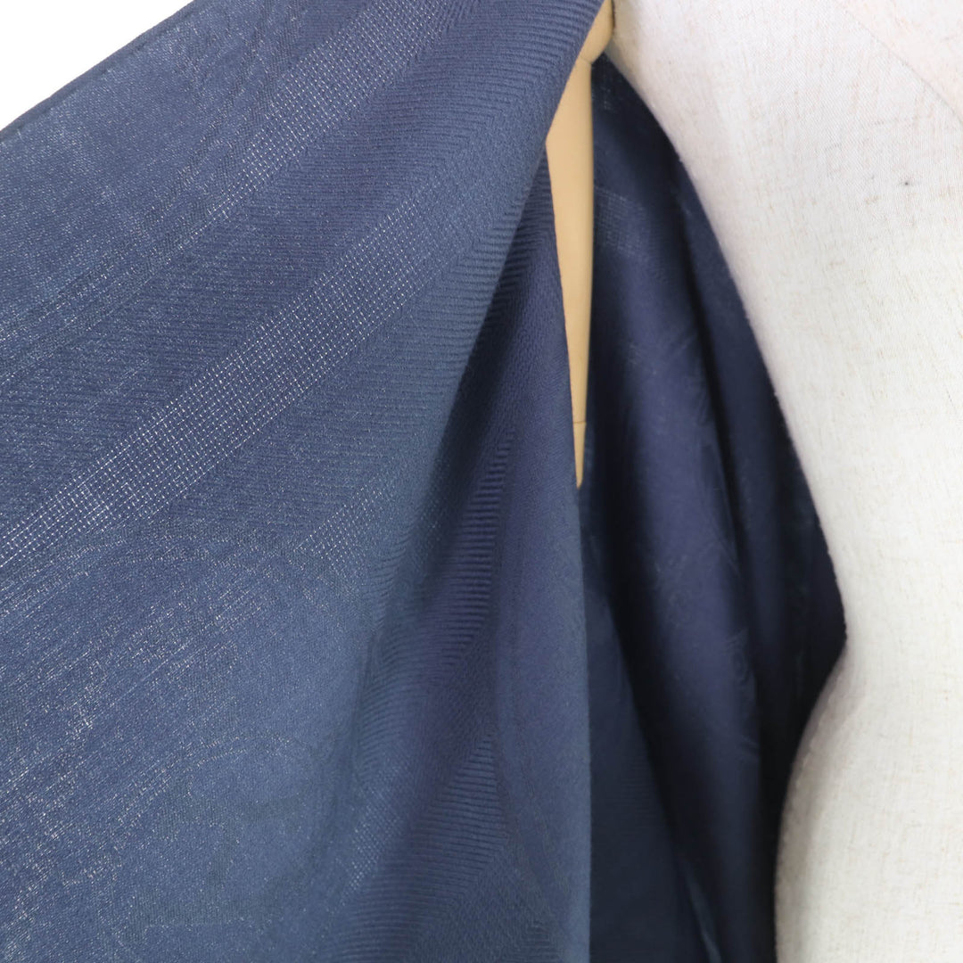 Excellent HERMES poncho Exlibris Leather Navy cashmere Women
