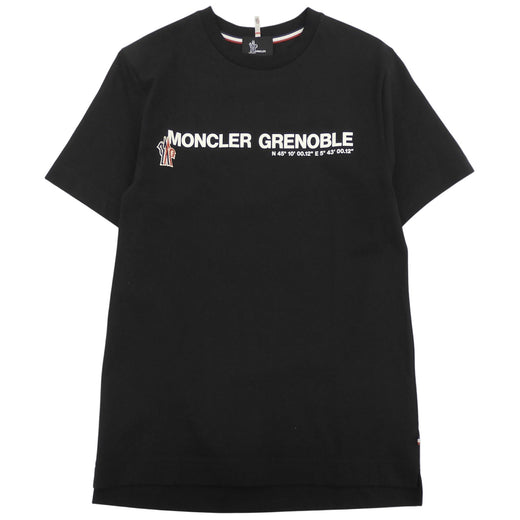 Excellent MONCLER GRENOBLE Short sleeve T-shirt black cotton mens M