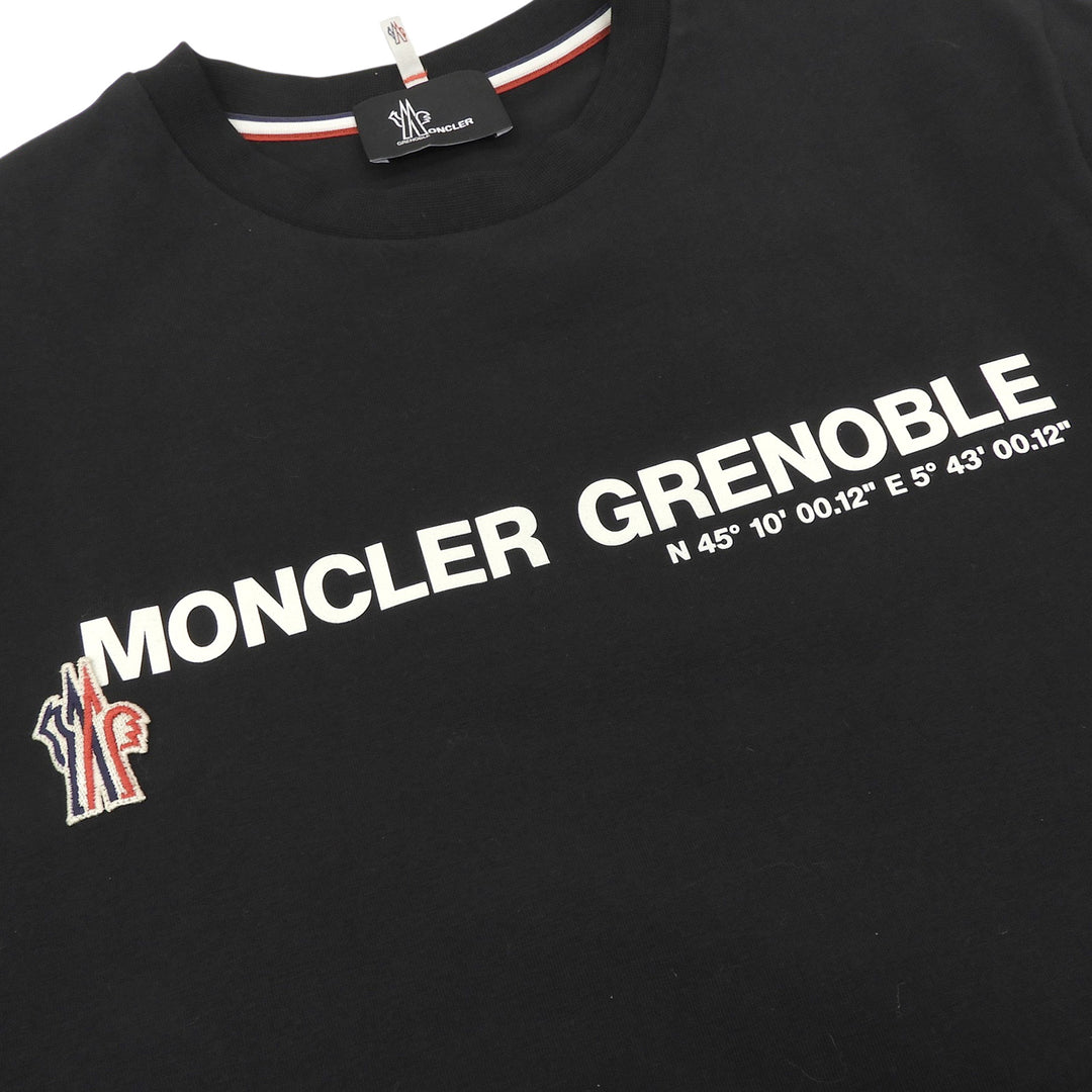 Excellent MONCLER GRENOBLE Short sleeve T-shirt black cotton mens M
