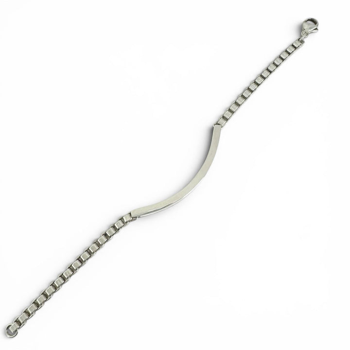Great TIFFANY&Co. bracelet Venetian Link ID Bracelet Silver SV925 Women