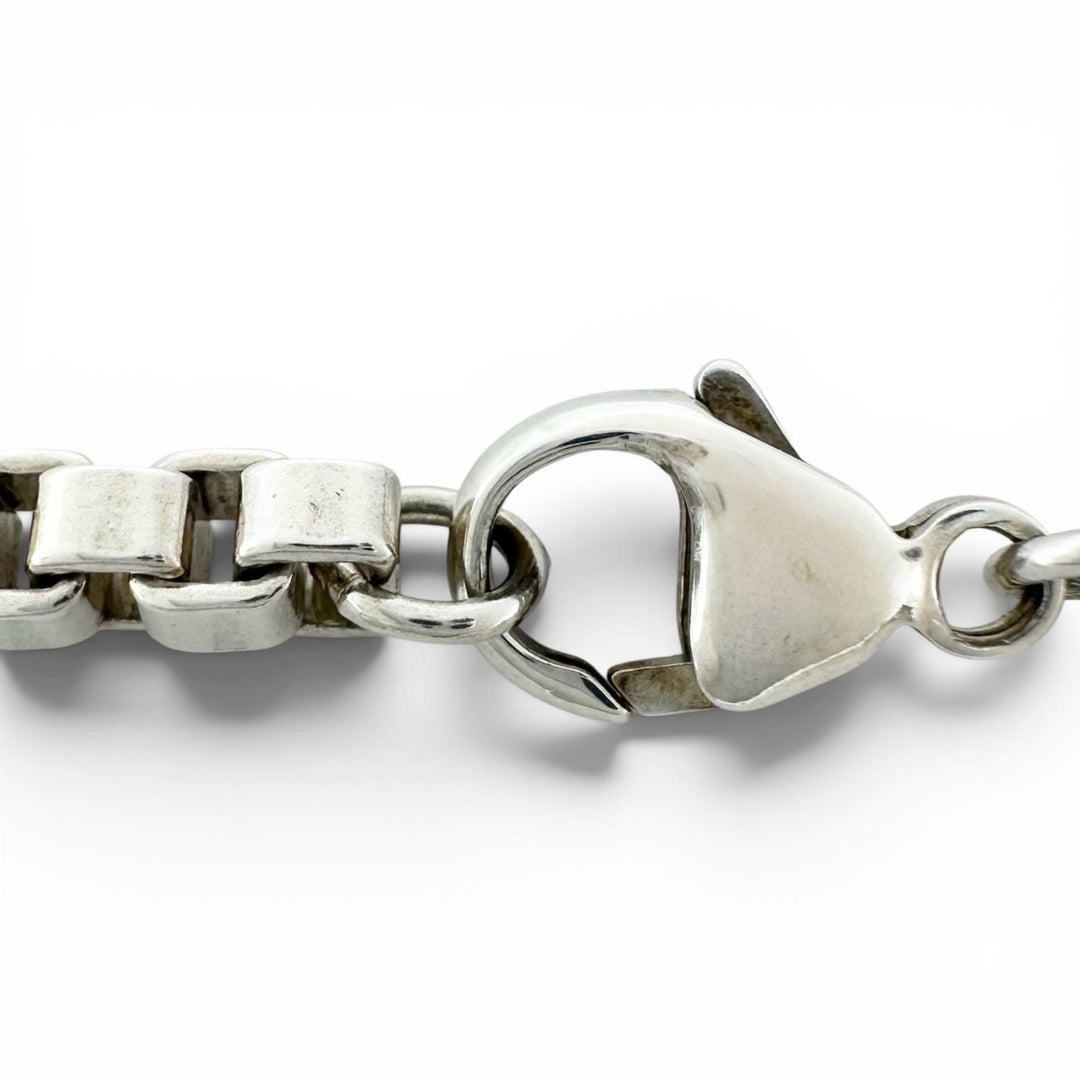 Great TIFFANY&Co. bracelet Venetian Link ID Bracelet Silver SV925 Women