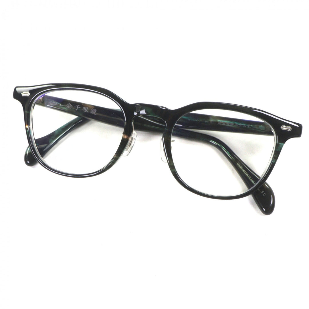 Excellent 金子眼鏡 Glasses Marble Pattern Clear green mens KA-56