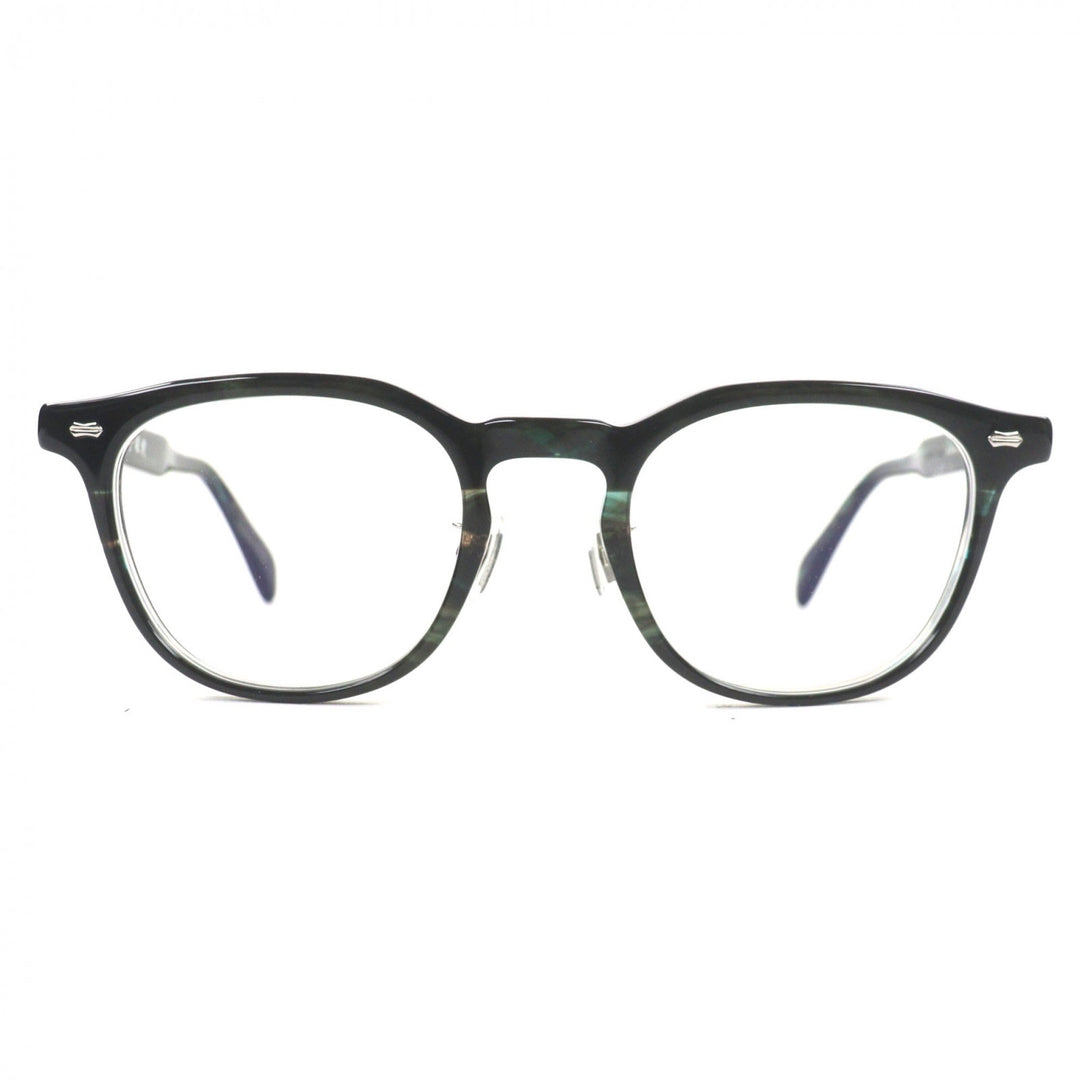 Excellent 金子眼鏡 Glasses Marble Pattern Clear green mens KA-56