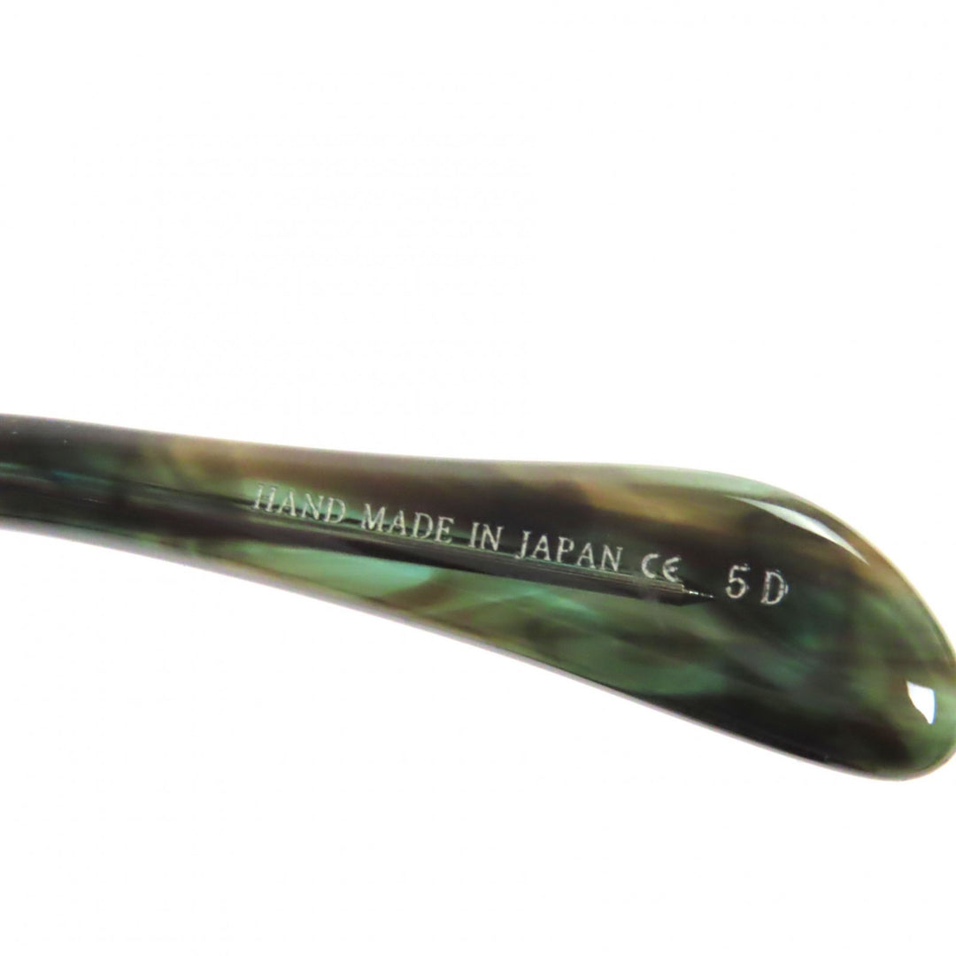 Excellent 金子眼鏡 Glasses Marble Pattern Clear green mens KA-56
