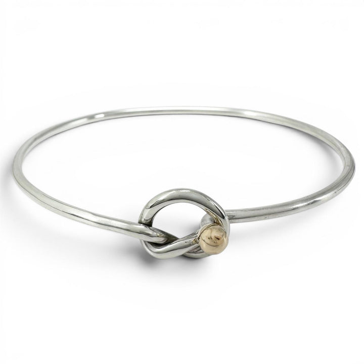 Great TIFFANY&Co. Bangle Love knot Hook type Silver 925 Women