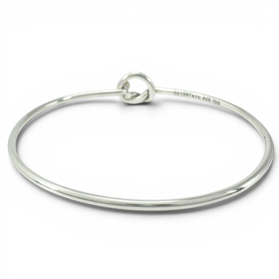 Great TIFFANY&Co. Bangle Love knot Hook type Silver 925 Women