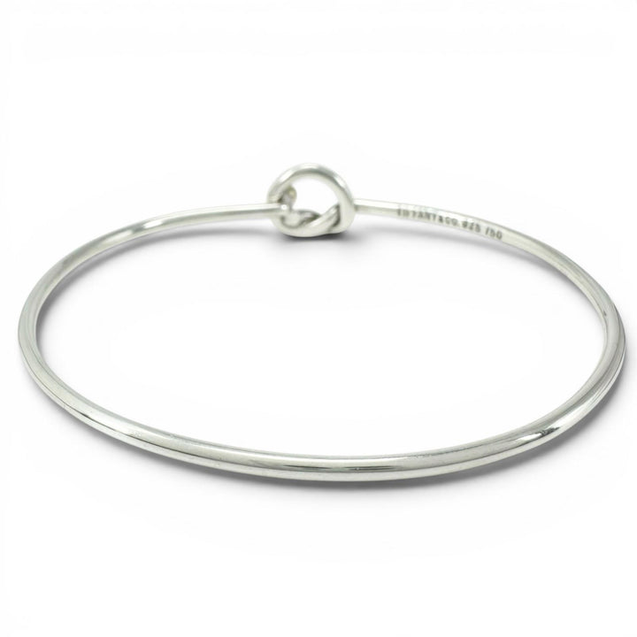 Great TIFFANY&Co. Bangle Love knot Hook type Silver 925 Women