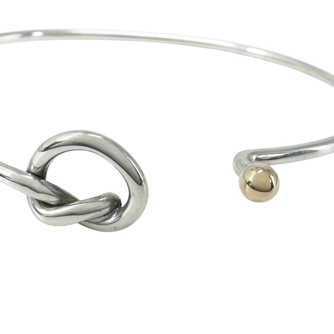 Great TIFFANY&Co. Bangle Love knot Hook type Silver 925 Women