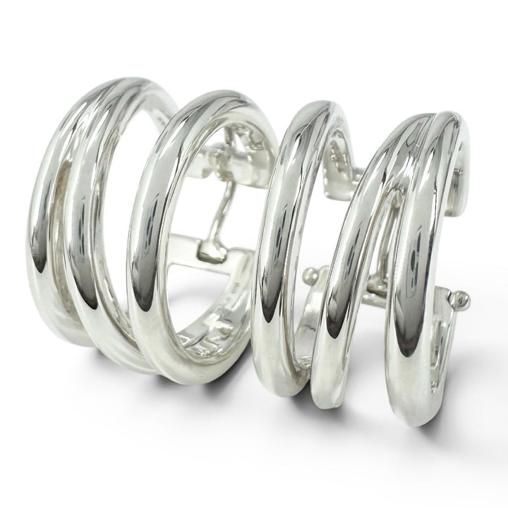 Excellent TIFFANY&Co. Pierce Diagonal hoop Silver SV925 Women