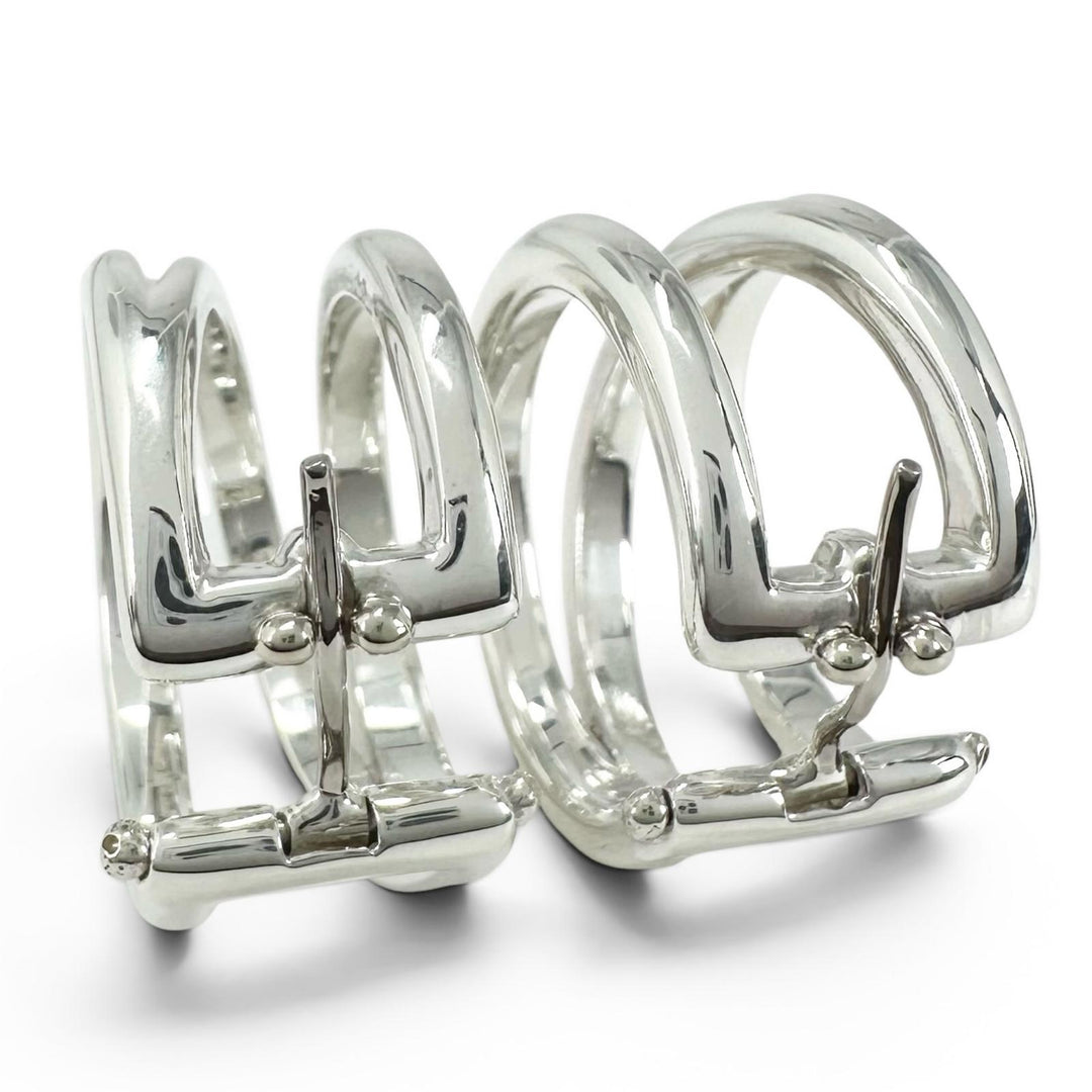 Excellent TIFFANY&Co. Pierce Diagonal hoop Silver SV925 Women