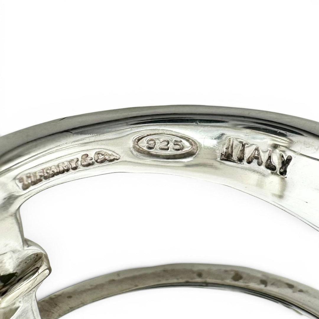 Excellent TIFFANY&Co. Pierce Diagonal hoop Silver SV925 Women