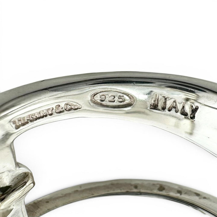 Excellent TIFFANY&Co. Pierce Diagonal hoop Silver SV925 Women