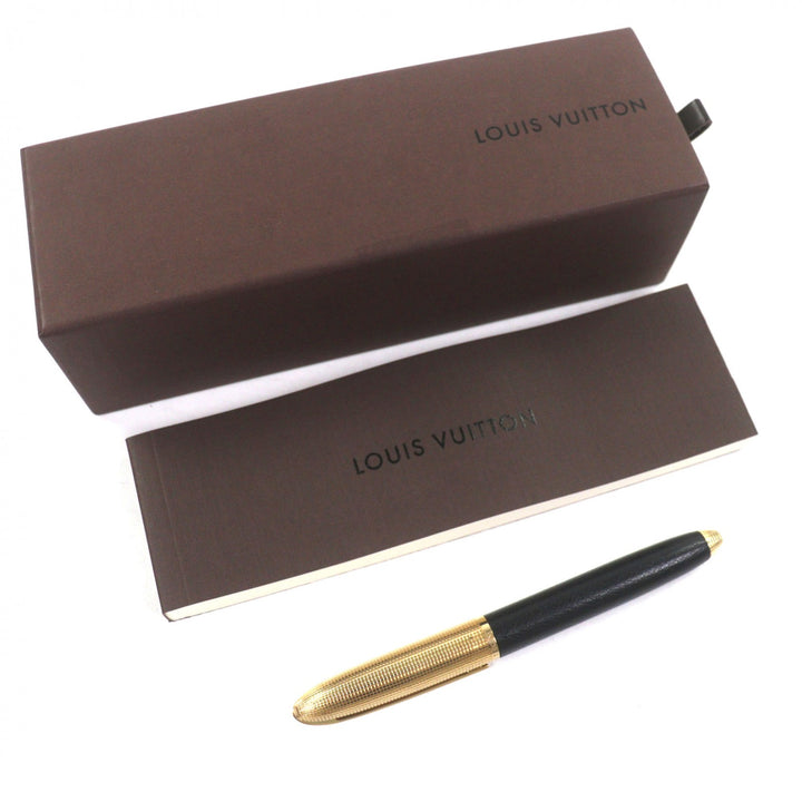 Very Good LOUIS VUITTON Ballpoint pen Dock Cuir Cap type black mens N71402