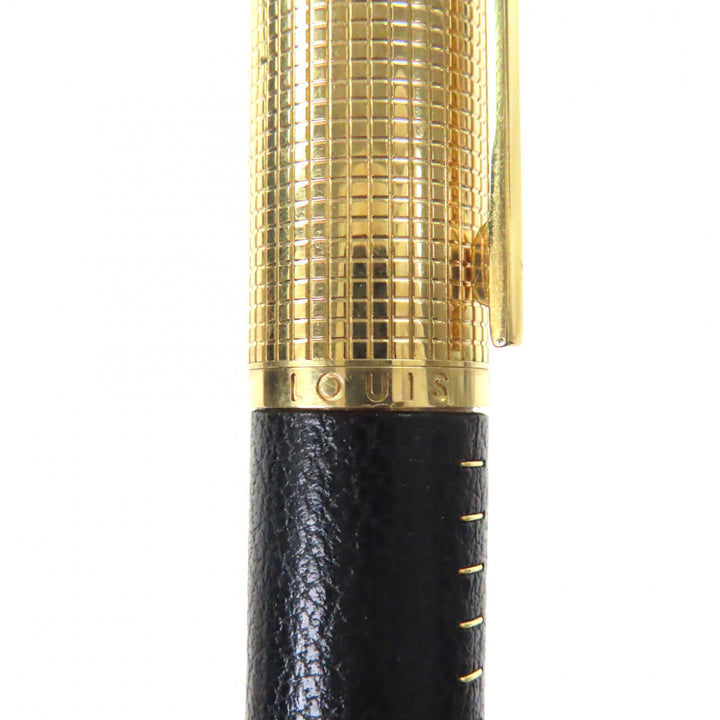 Very Good LOUIS VUITTON Ballpoint pen Dock Cuir Cap type black mens N71402