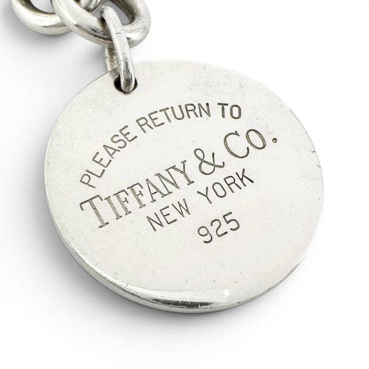 Great TIFFANY&Co. bracelet Return to TIFFANY&Co. Round Tag Chain design Silver
