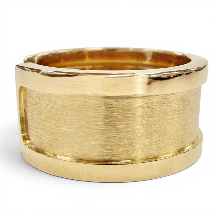 Excellent Cartier C2 Wide Ring Yellow Gold 750 Women M39200