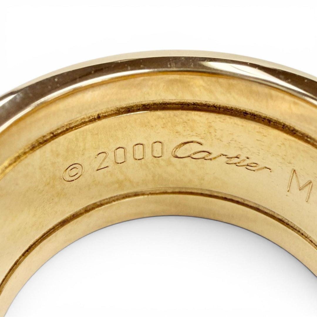 Excellent Cartier C2 Wide Ring Yellow Gold 750 Women M39200