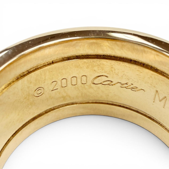 Excellent Cartier C2 Wide Ring Yellow Gold 750 Women M39200