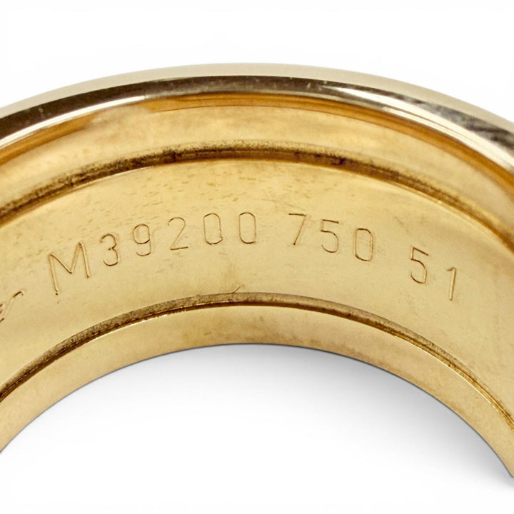 Excellent Cartier C2 Wide Ring Yellow Gold 750 Women M39200