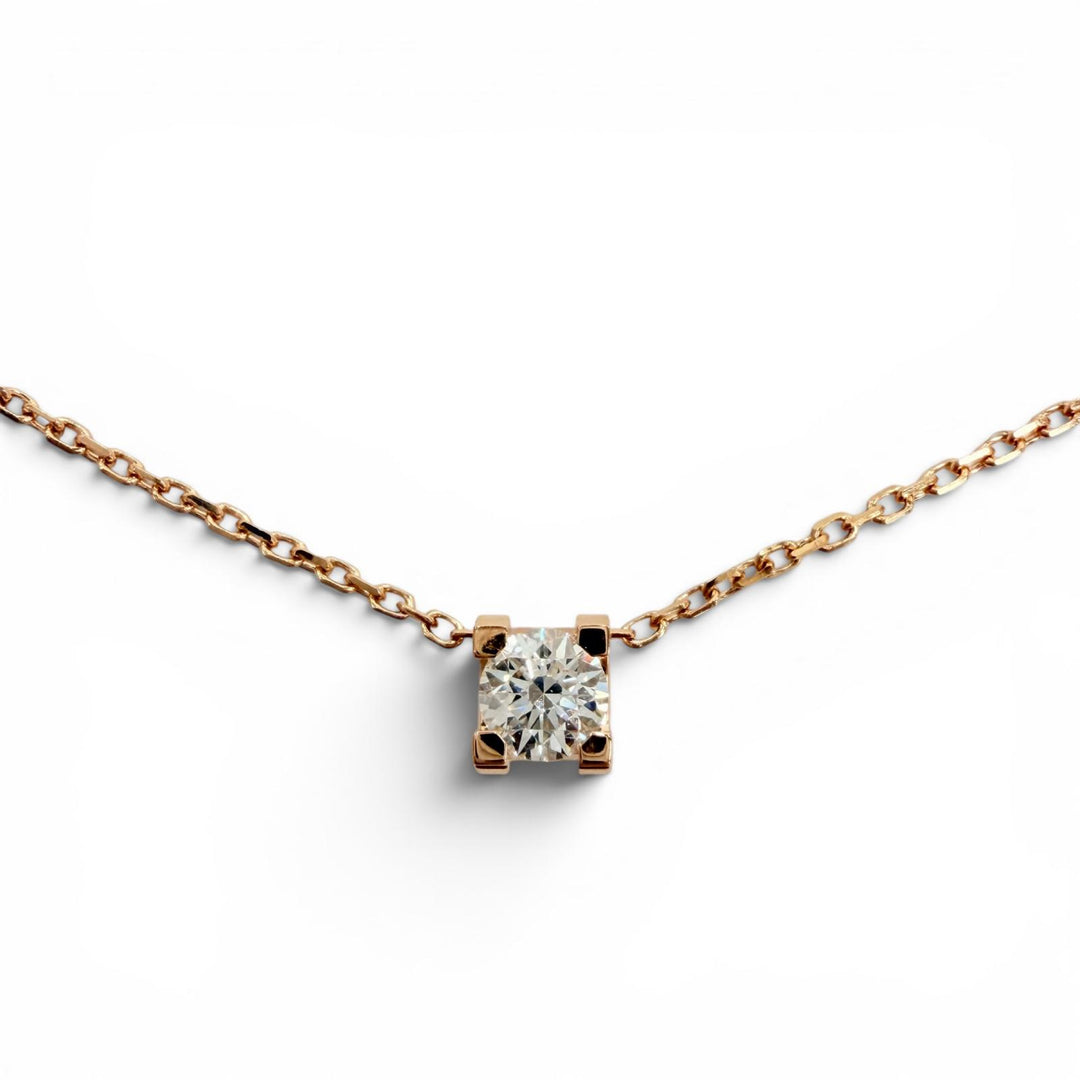 Excellent Cartier Necklace C de Cartier Pink gold AU750 Women NFM056