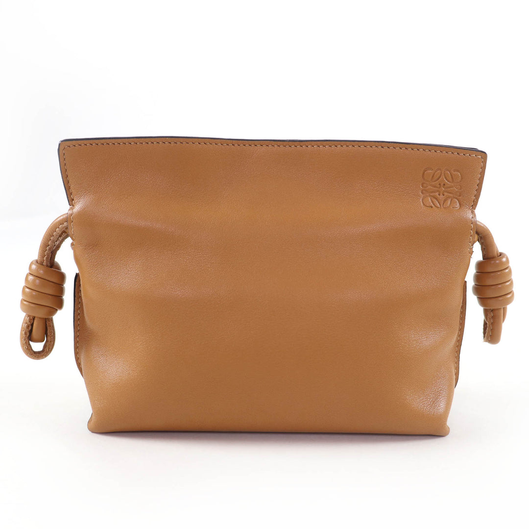 Very Good LOEWE Flamenco Clutch Nano Chain Shoulder Bag warm dessert