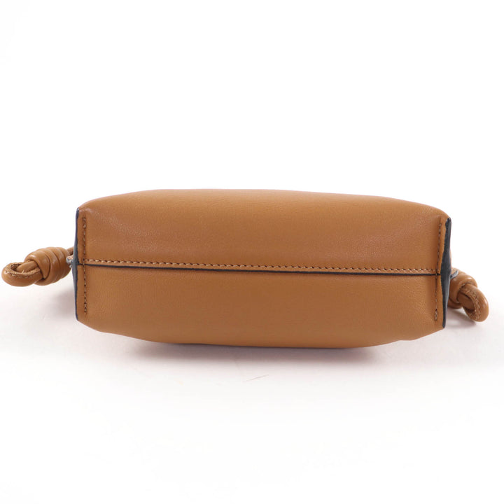 Very Good LOEWE Flamenco Clutch Nano Chain Shoulder Bag warm dessert