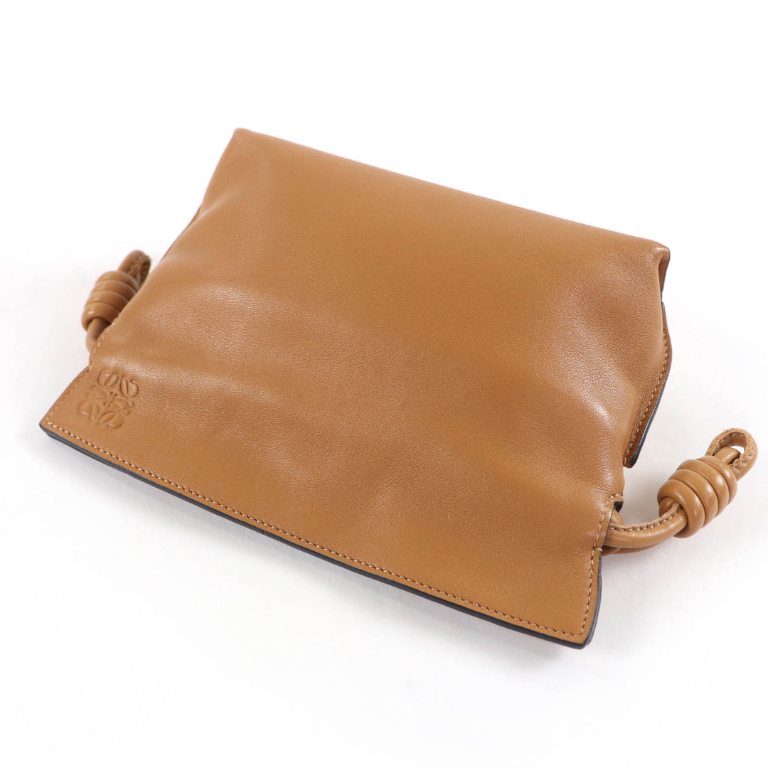Very Good LOEWE Flamenco Clutch Nano Chain Shoulder Bag warm dessert