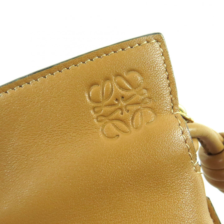 Very Good LOEWE Flamenco Clutch Nano Chain Shoulder Bag warm dessert