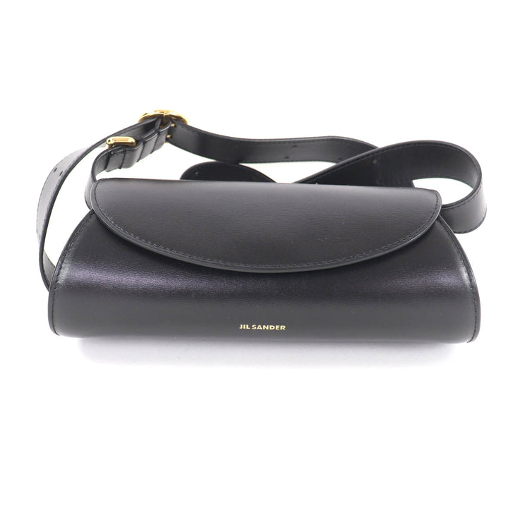Great JIL SANDER Cannolo Mini Shoulder Bag With logo black leather J08WD0008