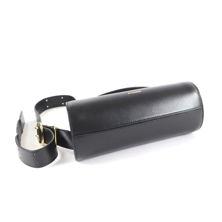 Great JIL SANDER Cannolo Mini Shoulder Bag With logo black leather J08WD0008