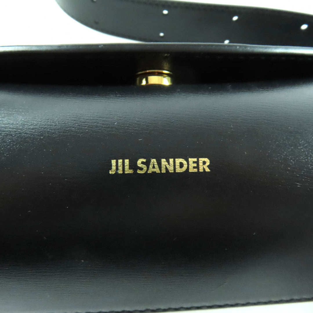 Great JIL SANDER Cannolo Mini Shoulder Bag With logo black leather J08WD0008