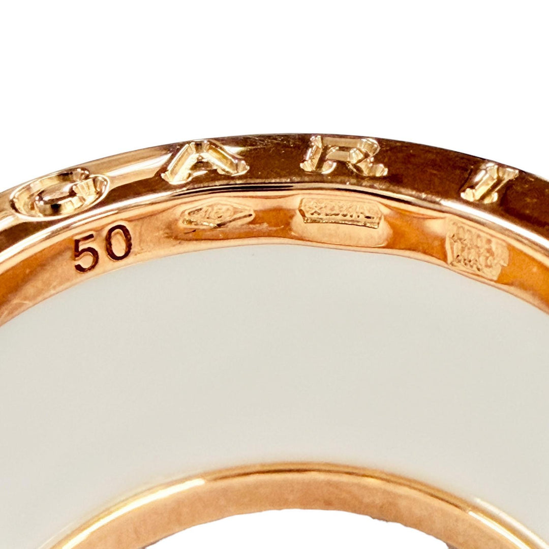 Excellent BVLGARI Ring ring Bee zero one ring Pink gold 750 Women 50 RS00534