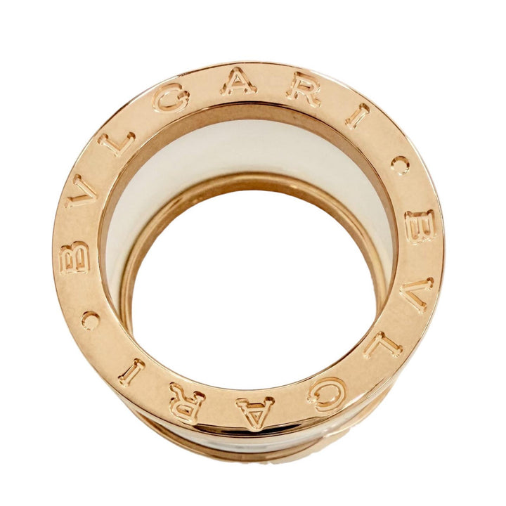 Excellent BVLGARI Ring Bee zero one ring Pink gold AU750 Women CV32932