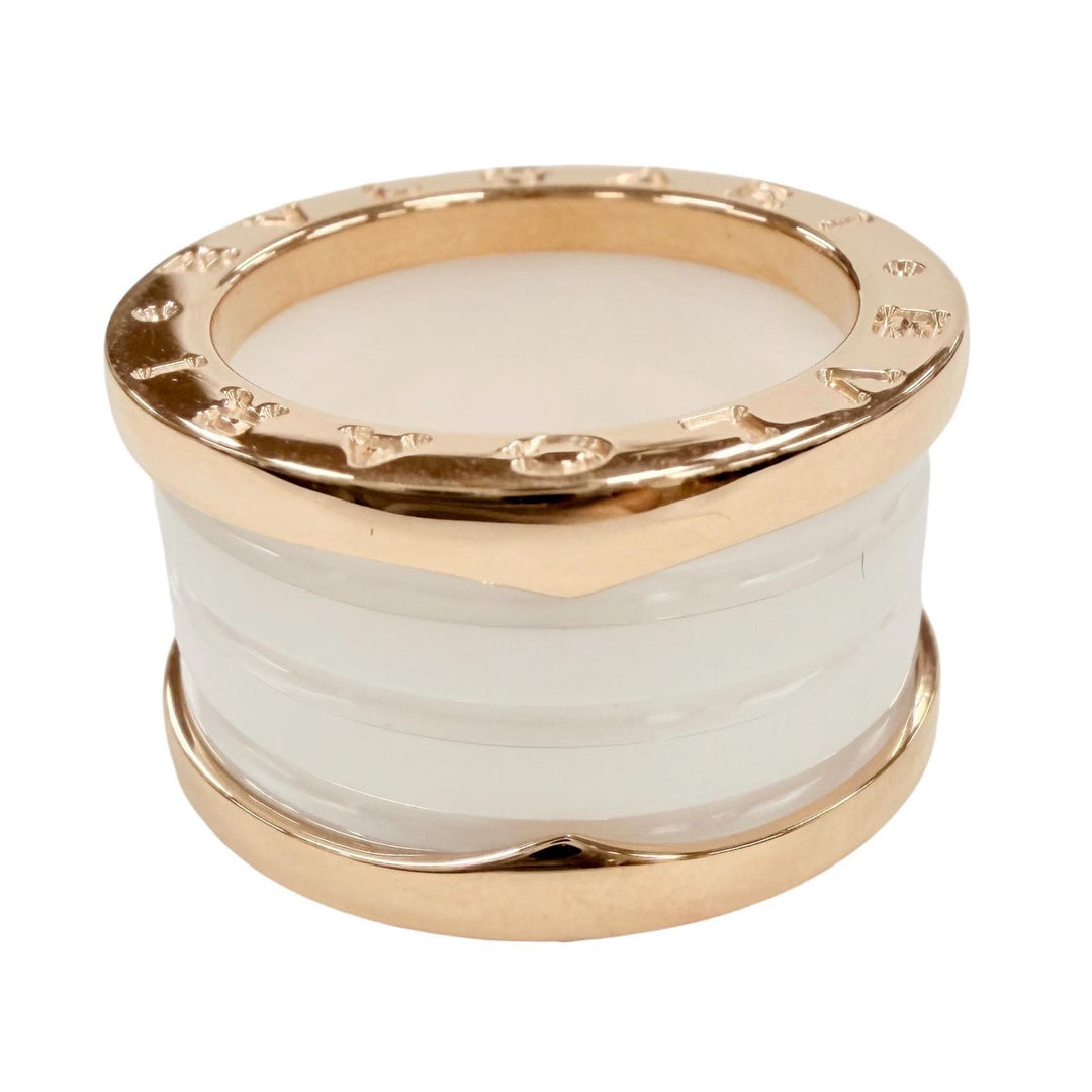 Excellent BVLGARI Ring Bee zero one ring Pink gold AU750 Women CV32932