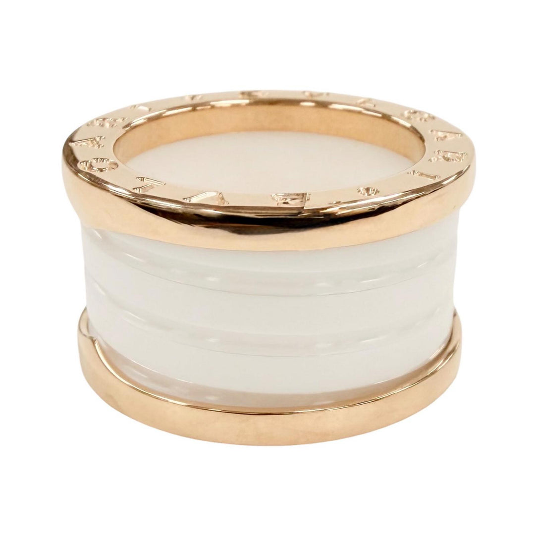 Excellent BVLGARI Ring Bee zero one ring Pink gold AU750 Women CV32932