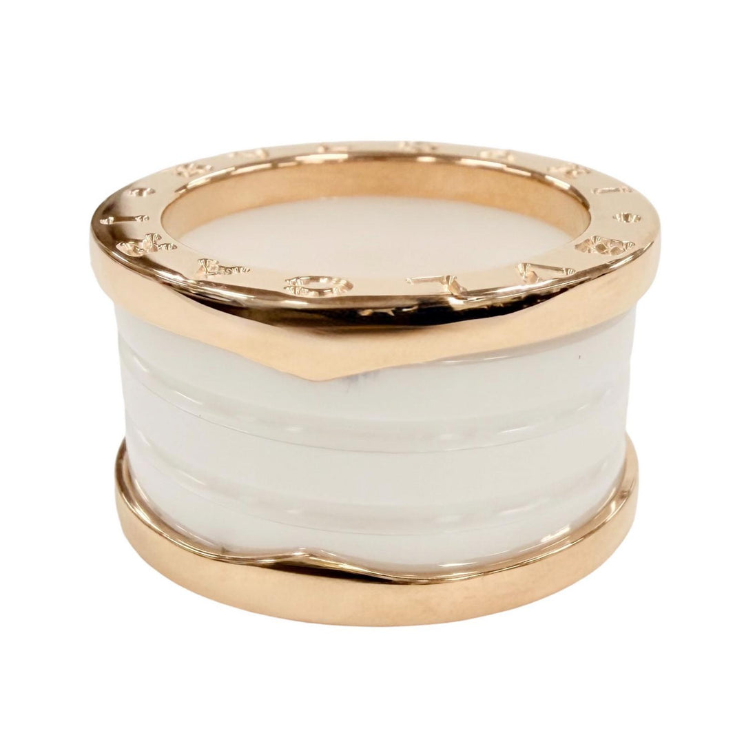Excellent BVLGARI Ring Bee zero one ring Pink gold AU750 Women CV32932