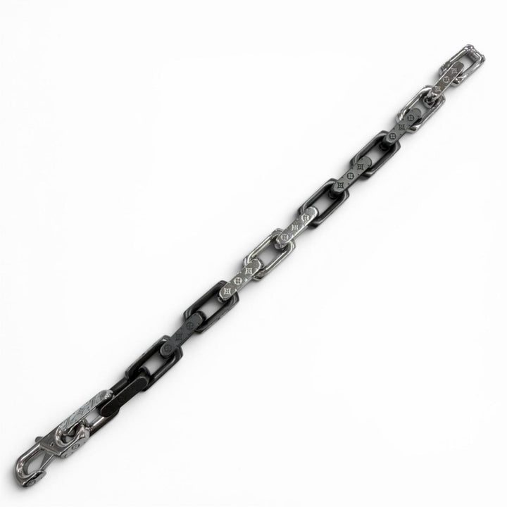 Great LOUIS VUITTON bracelet Monogram Chain Bracelet Silver mens M00687