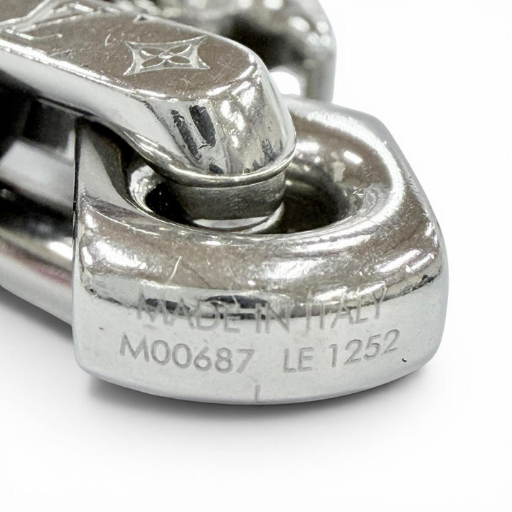 Great LOUIS VUITTON bracelet Monogram Chain Bracelet Silver mens M00687