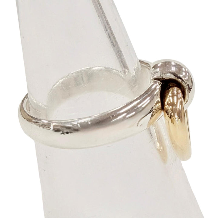 Excellent HERMES Ring ring Heart Knock Ring combination Silver 925 Women