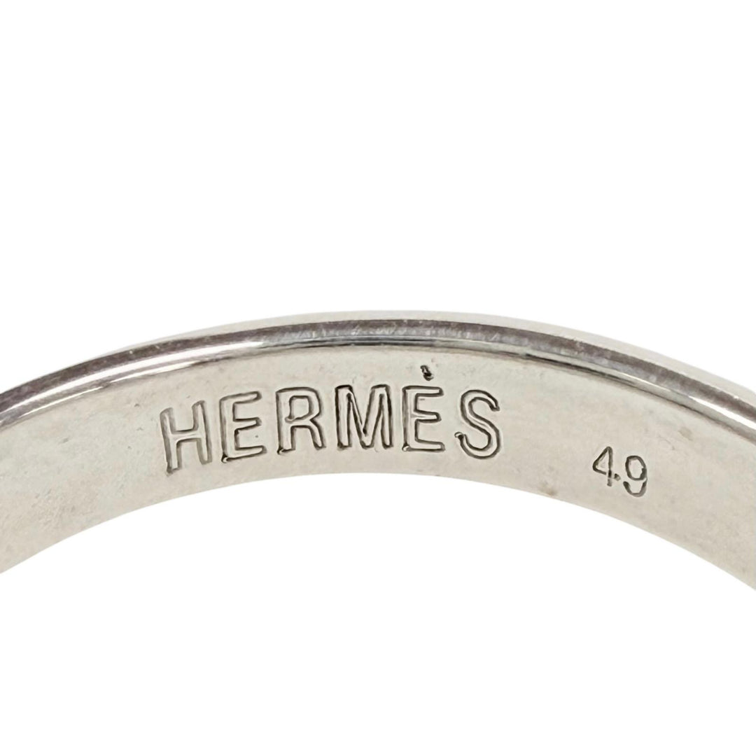 Excellent HERMES Ring ring Heart Knock Ring combination Silver 925 Women