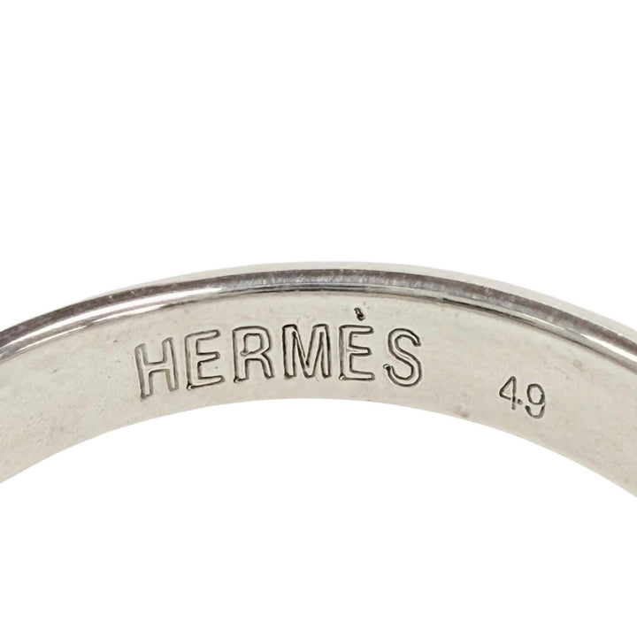 Excellent HERMES Ring ring Heart Knock Ring combination Silver 925 Women