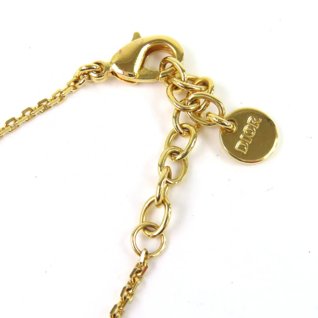 Excellent DIOR Necklace Clair D Lune Rhinestone faux pearl gold N3522WOMZI