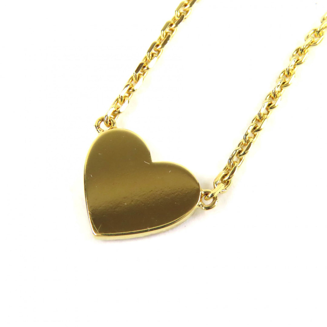 Excellent Christian Dior Necklace Clair D Lune Rhinestone logo heart N3477WOMCY
