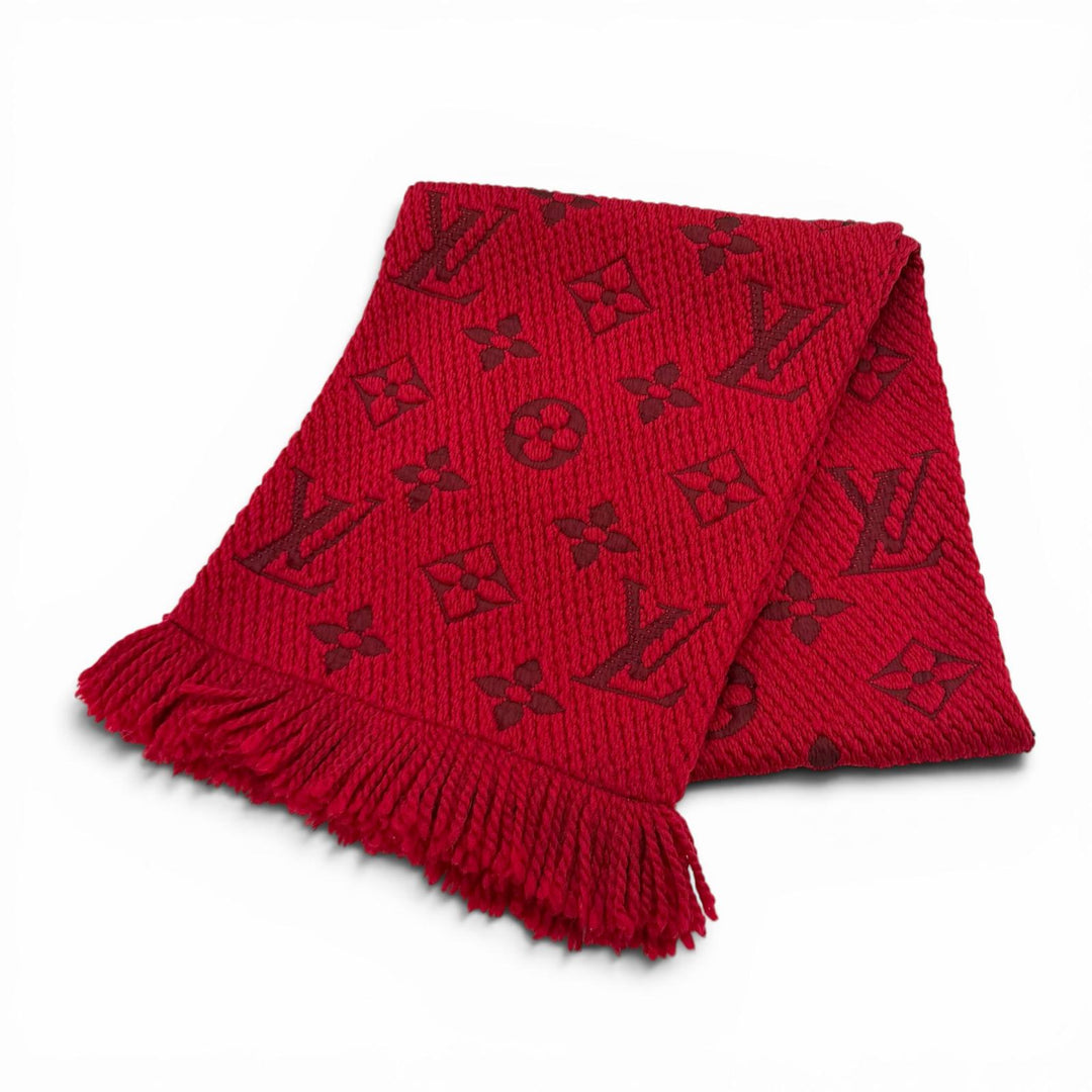 Great LOUIS VUITTON Scarf Echal Progomania With fringe wool Women 413287