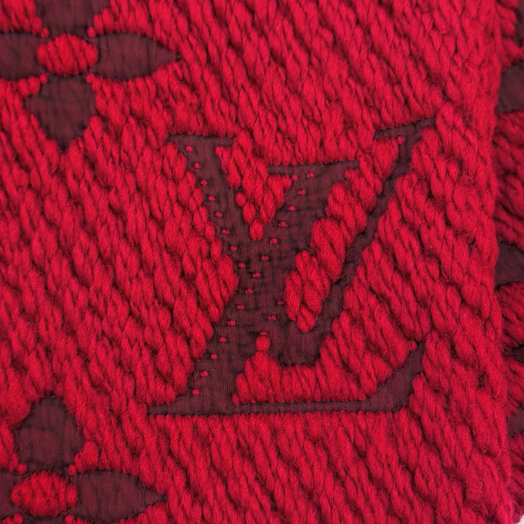 Great LOUIS VUITTON Scarf Echal Progomania With fringe wool Women 413287