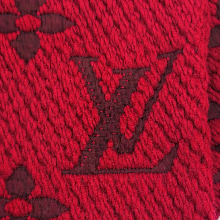 Great LOUIS VUITTON Scarf Echal Progomania With fringe wool Women 413287