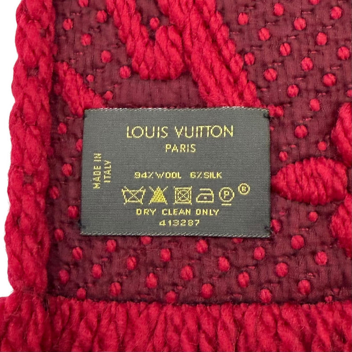 Great LOUIS VUITTON Scarf Echal Progomania With fringe wool Women 413287