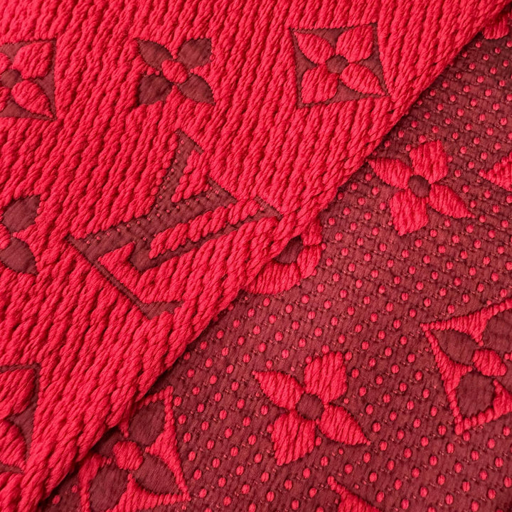 Great LOUIS VUITTON Scarf Escalp Logo Mania Ruby wool Women 413287