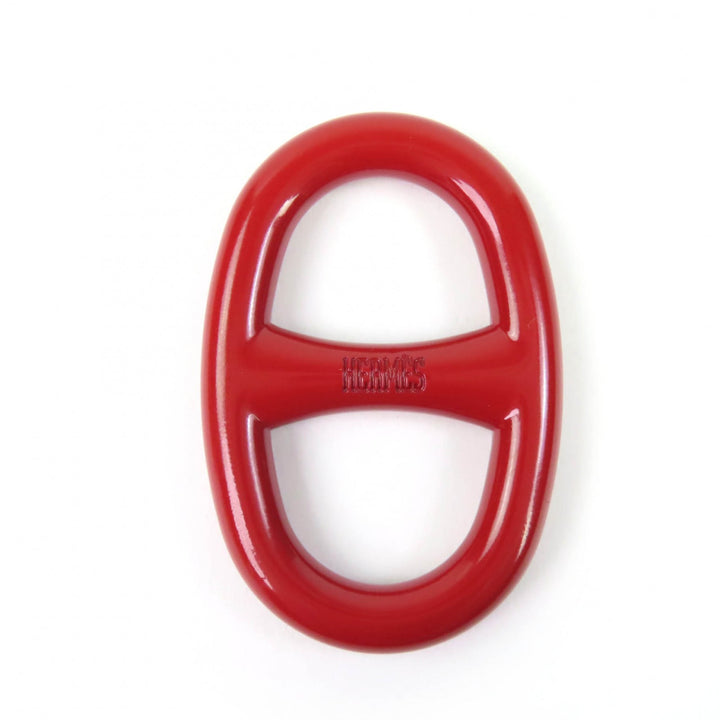 Excellent HERMES Scarf ring Logo-emblazoned Chaine d'Ancre Red metal Women